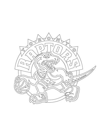 Toronto Raptors Logo Coloring Page